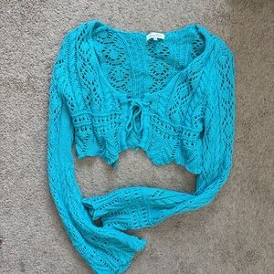 Women's Turquoise Knit Sweater